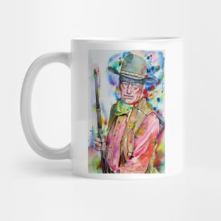 JOHN WAYNE watercolor portrait Mug